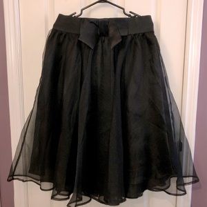 Beautiful Black Skirt with sheer overlay - NWT